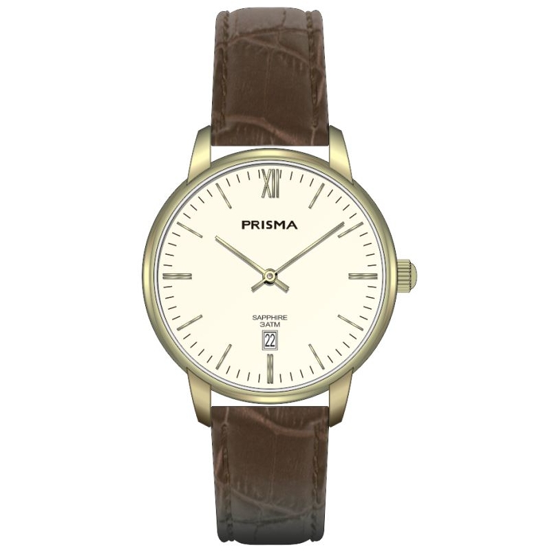 Prisma horloge P2380  Penina Gold heren edelstaal saffierglas 3 ATM

Algemeen
Geslacht: heren
Model: P.2380

Voordelen
- echt lederen band met goudkleurige gesp
- rond model
- wijzerplaat wit met goudkleurige index
- waterdicht all-weather- glas is zeer krasvast
- quartz uurwerk
- maat kast 37 mm (breedte) 6,5mm (dikte)

