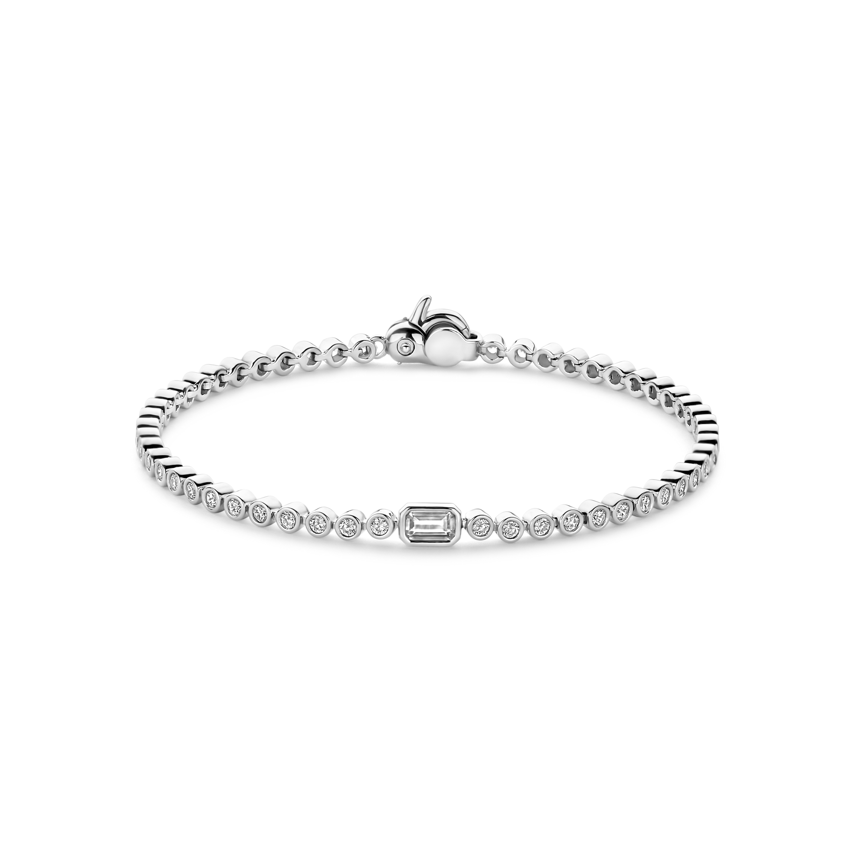 Ti Sento Milano - Zilveren tennisarmband bezet met zirconia, maat: 18cm - 23043ZI
