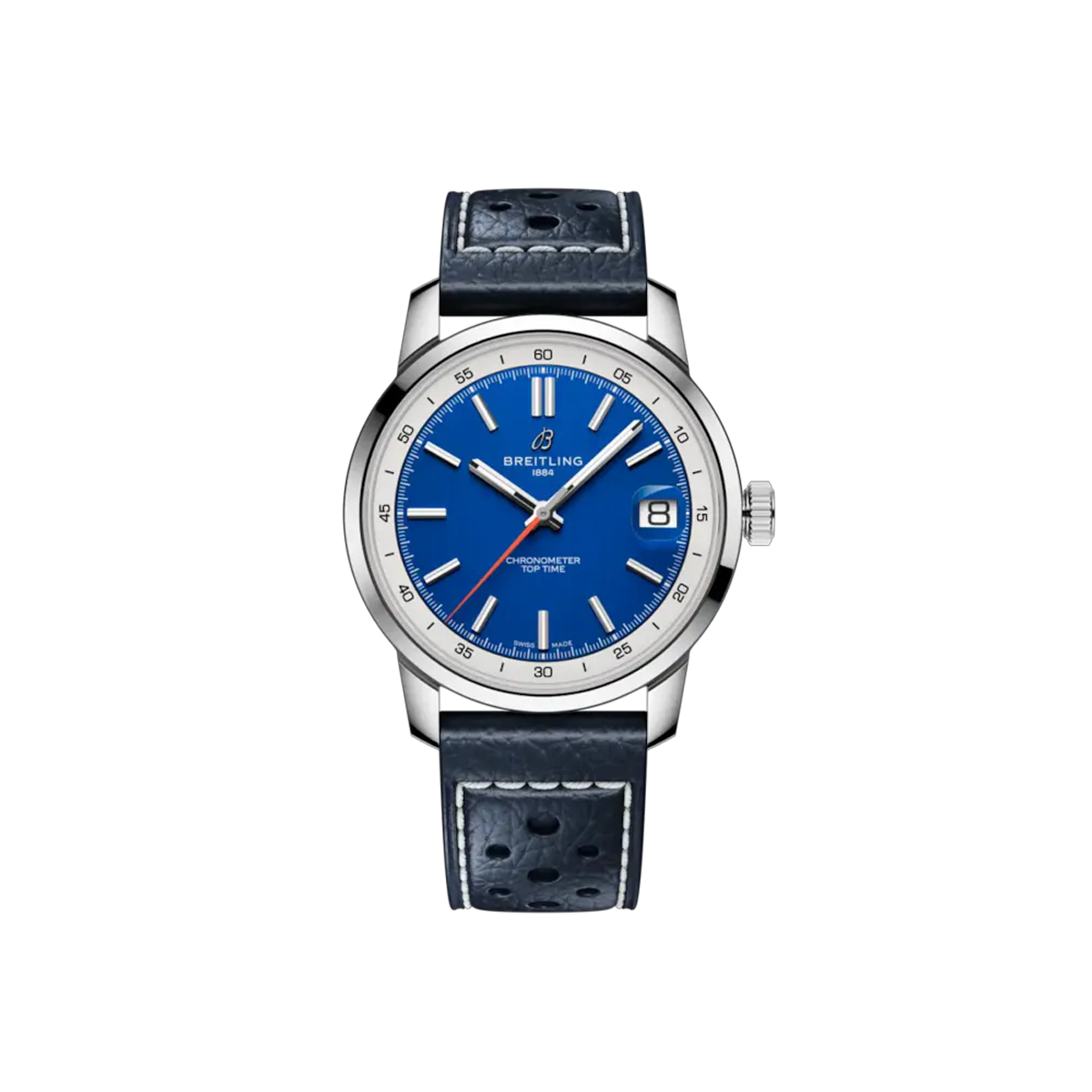 Dit Breitling horloge behoort tot de Breitling Top Time collectie. 
Referentienummer: AB3113A71C1X1
Caliber: Breitling 31 (Manufacture)
