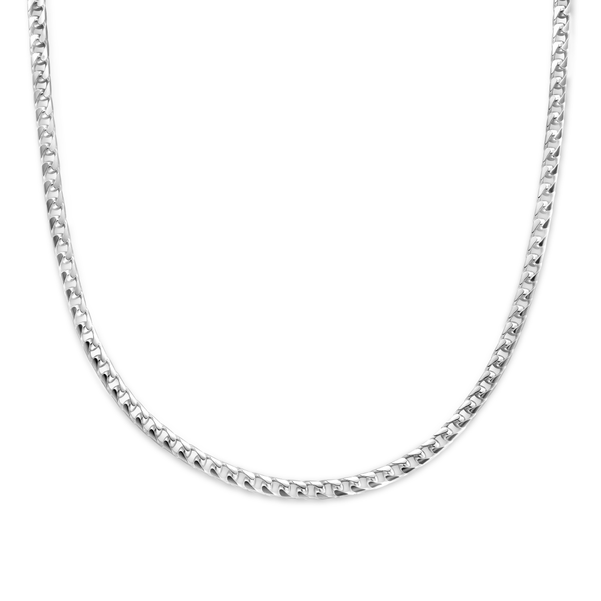 925 Zilveren collier met een gourmette schakel van 5.6mm. Uitgevoerd met een karabijn sluiting.