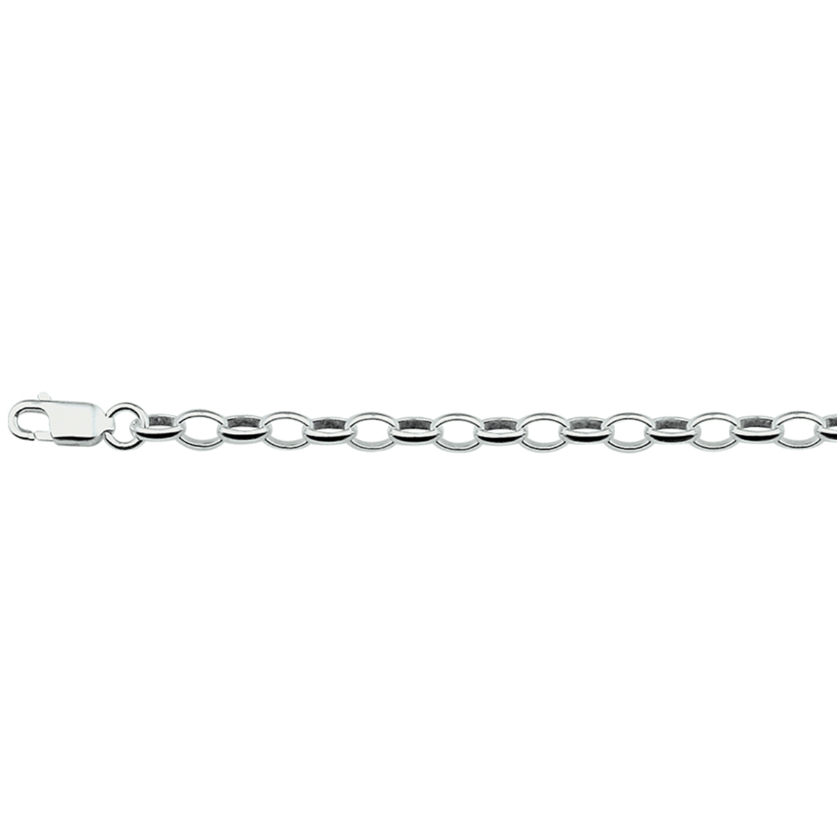 Zilveren jasseron armband 18cm
