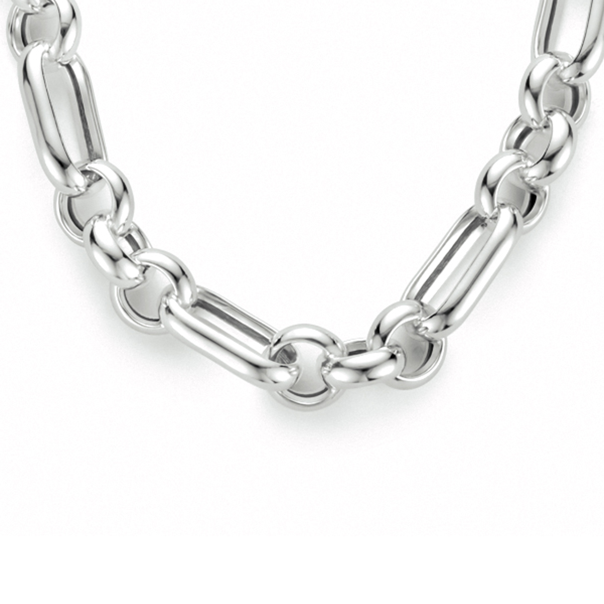Gerhodineerd 925 zilveren anker collier met een schakelbreedte van 6.7mm. Het collier heeft een draaglengte van 45cm en een stevige karabijn sluiting.