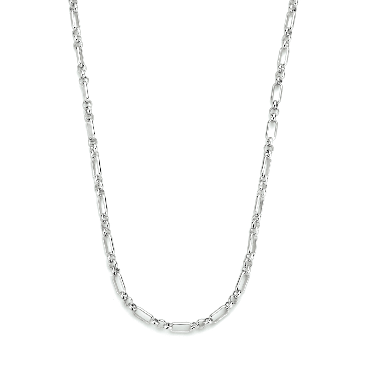Gerhodineerd 925 zilveren anker collier met een schakelbreedte van 3mm en een stevige karabijn sluiting.