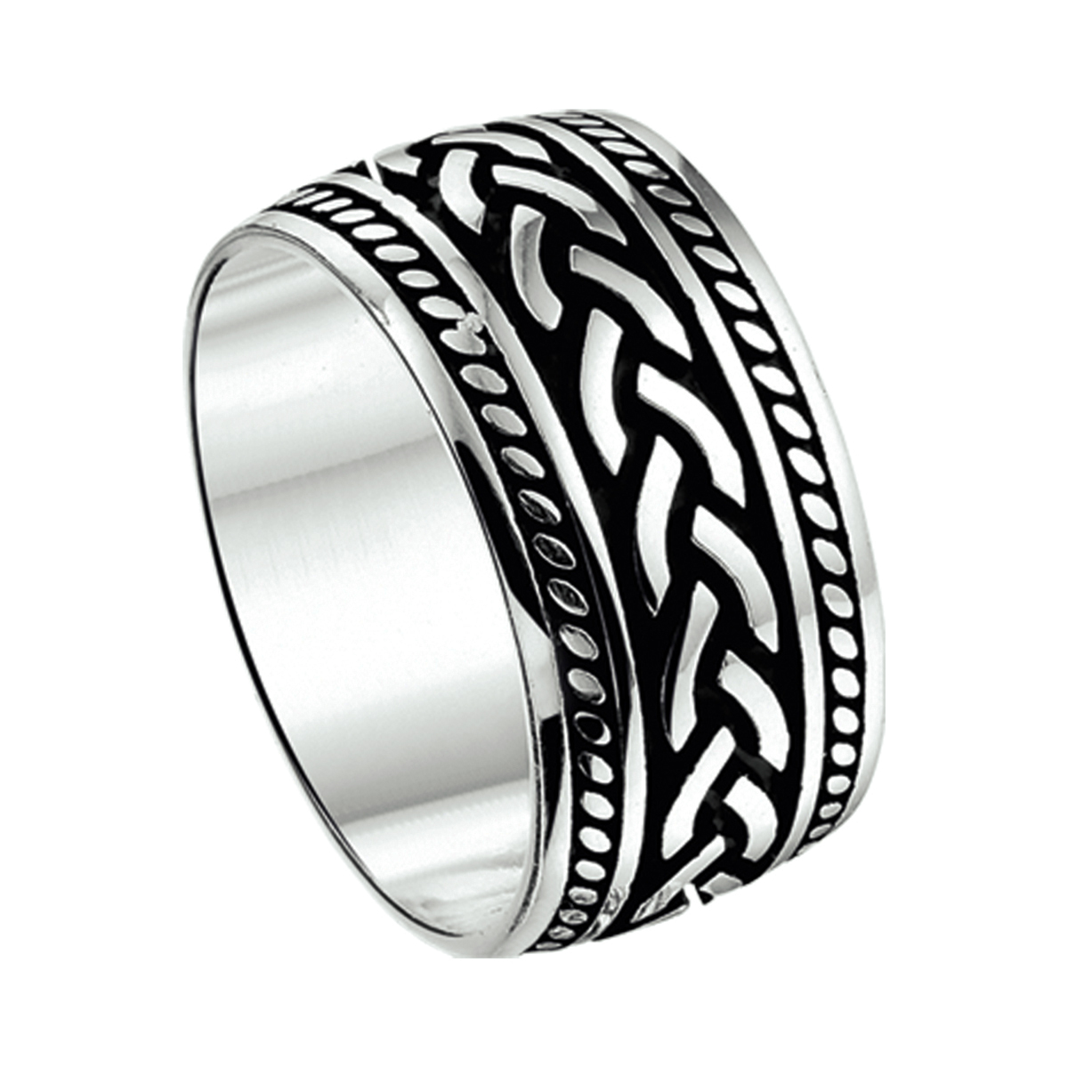 Gerhodineerd 925 zilveren ring.