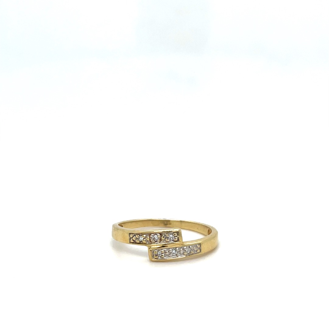 occasion ring 14 karaat goud met zirkonia