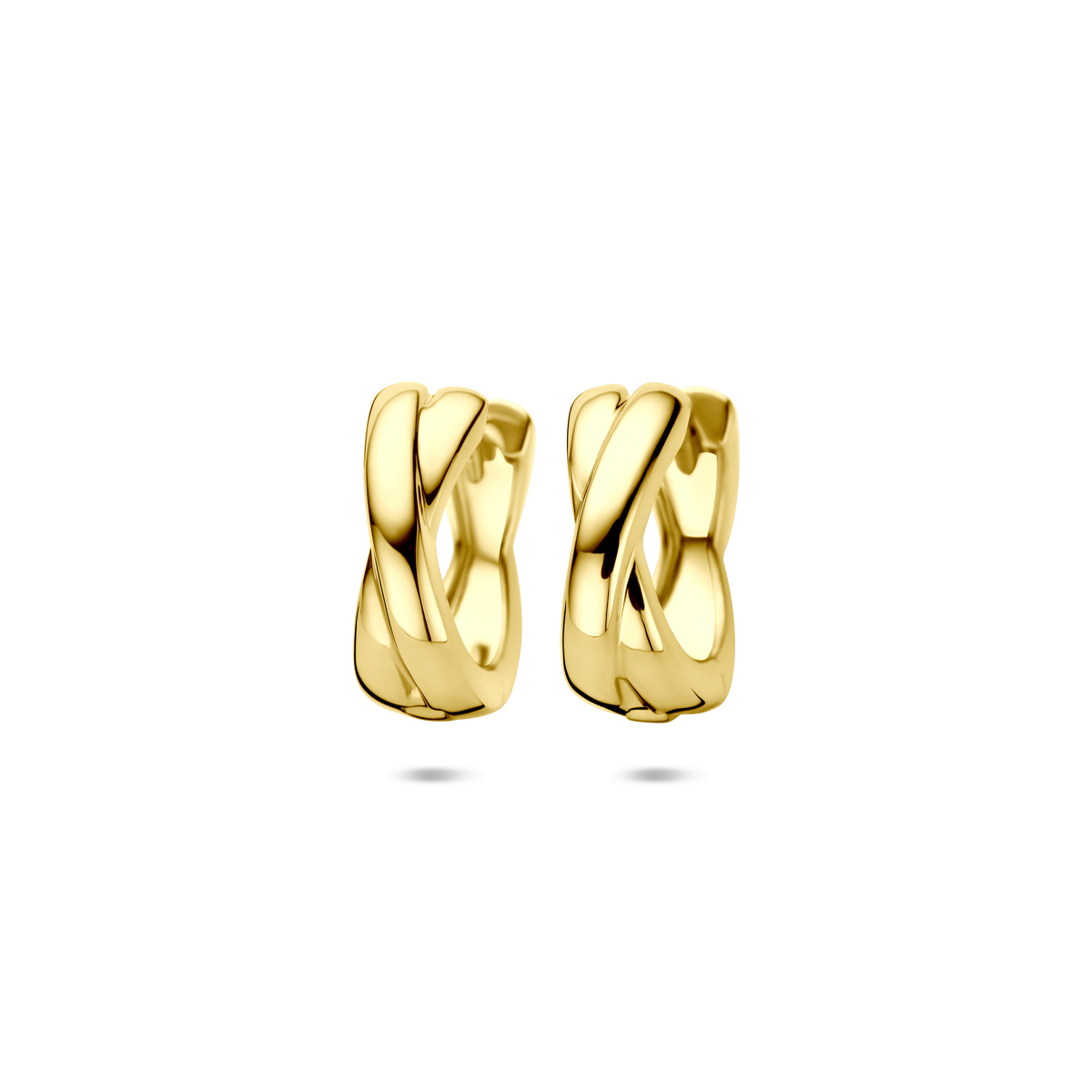 Verguld 925 zilveren klapoorringen met een afmeting van 15x5.5mm. Geen garantie op plating.