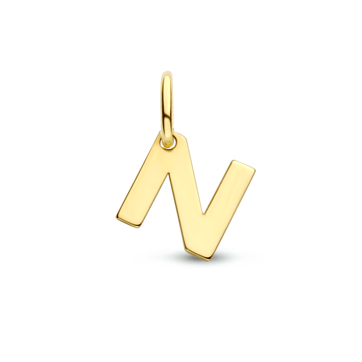 Gouden Hanger/Bedel  Letter N 