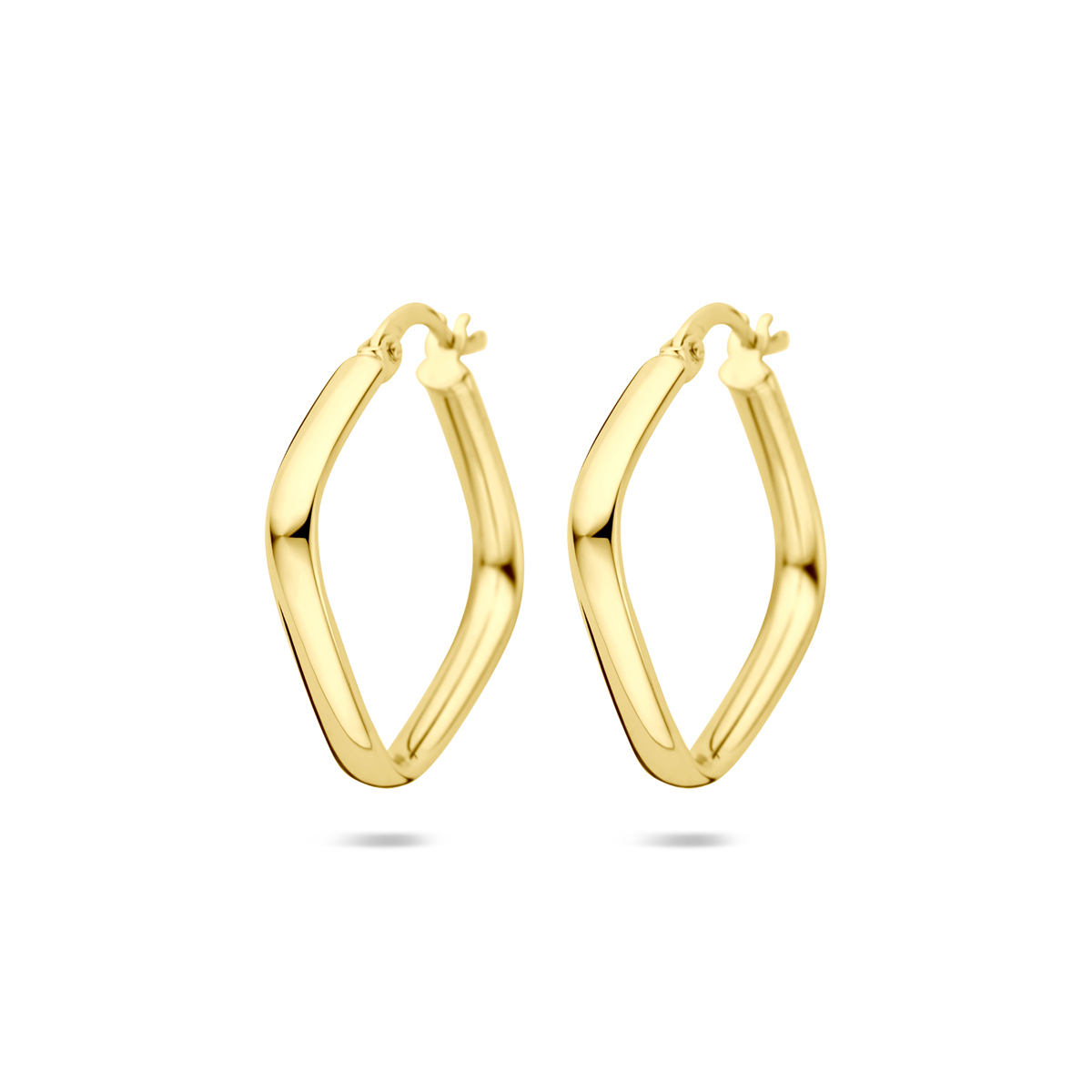 14k Geelgouden oorringen met een afmeting van 25x3mm.