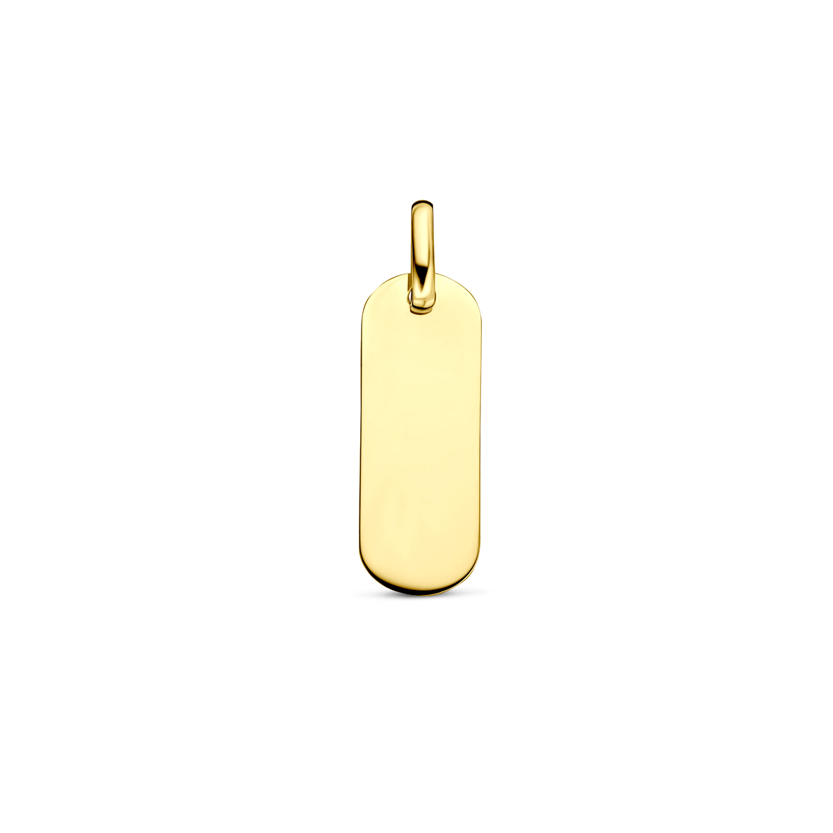 14k Geelgouden hanger met een totale hoogte van 23mm.