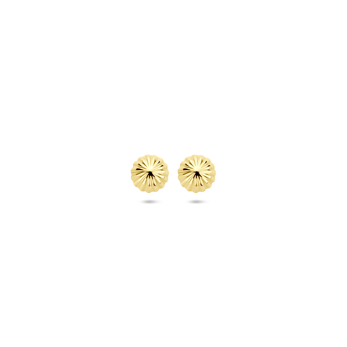 14k Geelgouden oorknoppen met een diameter van 5mm.