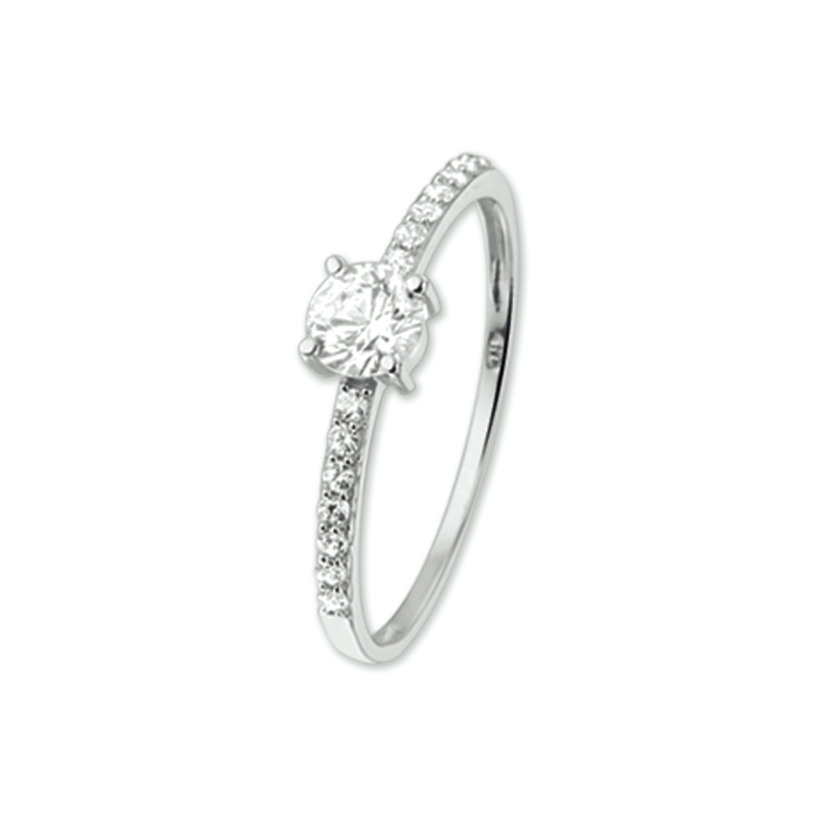 ring zirkonia 14K witgoud