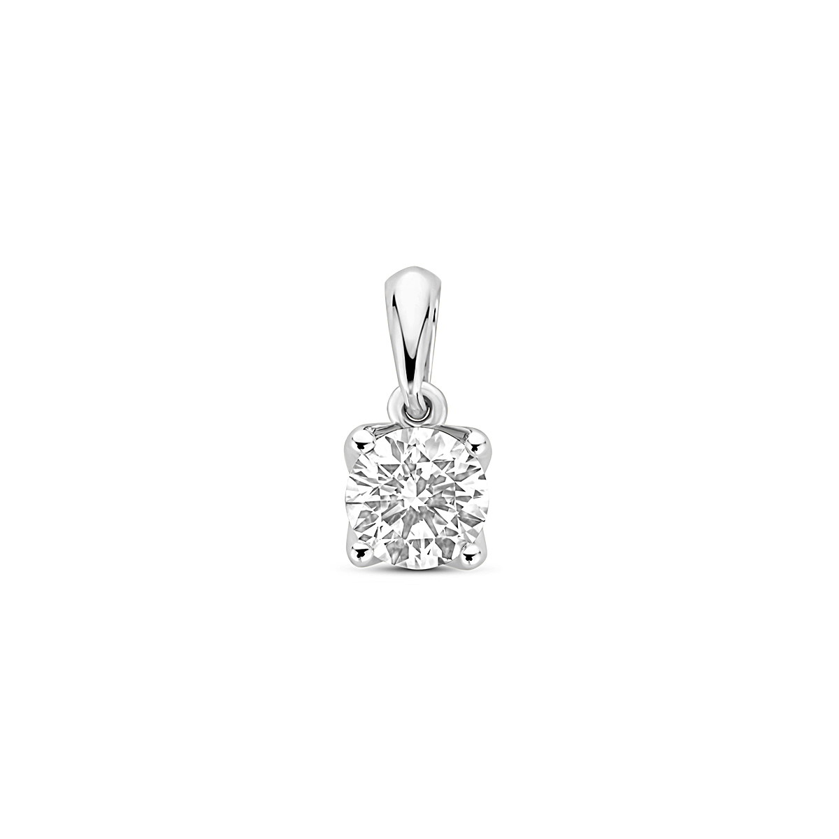 14k Witgouden hanger uitgevoerd met lab grown diamant. De hanger heeft een afmeting van 10x5,0mm. Het diamantgewicht is 0.50ct. Lab grown diamanten zijn diamanten die ontstaan in een laboratorium. Onder extreem hoge druk en temperatuur wordt het natuurlijk ontstaansproces nagebootst met als eindresultaat een diamant met dezelfde chemische eigenschappen maar met een andere oorsprong.