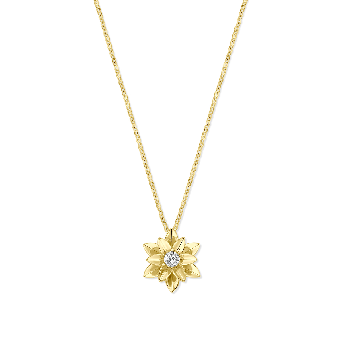 14k Bicolor-geel en witgouden collier uitgevoerd met diamant. Het collier heeft draaglengtes van 41-43-45cm. Het totale diamantgewicht is 0.03ct.