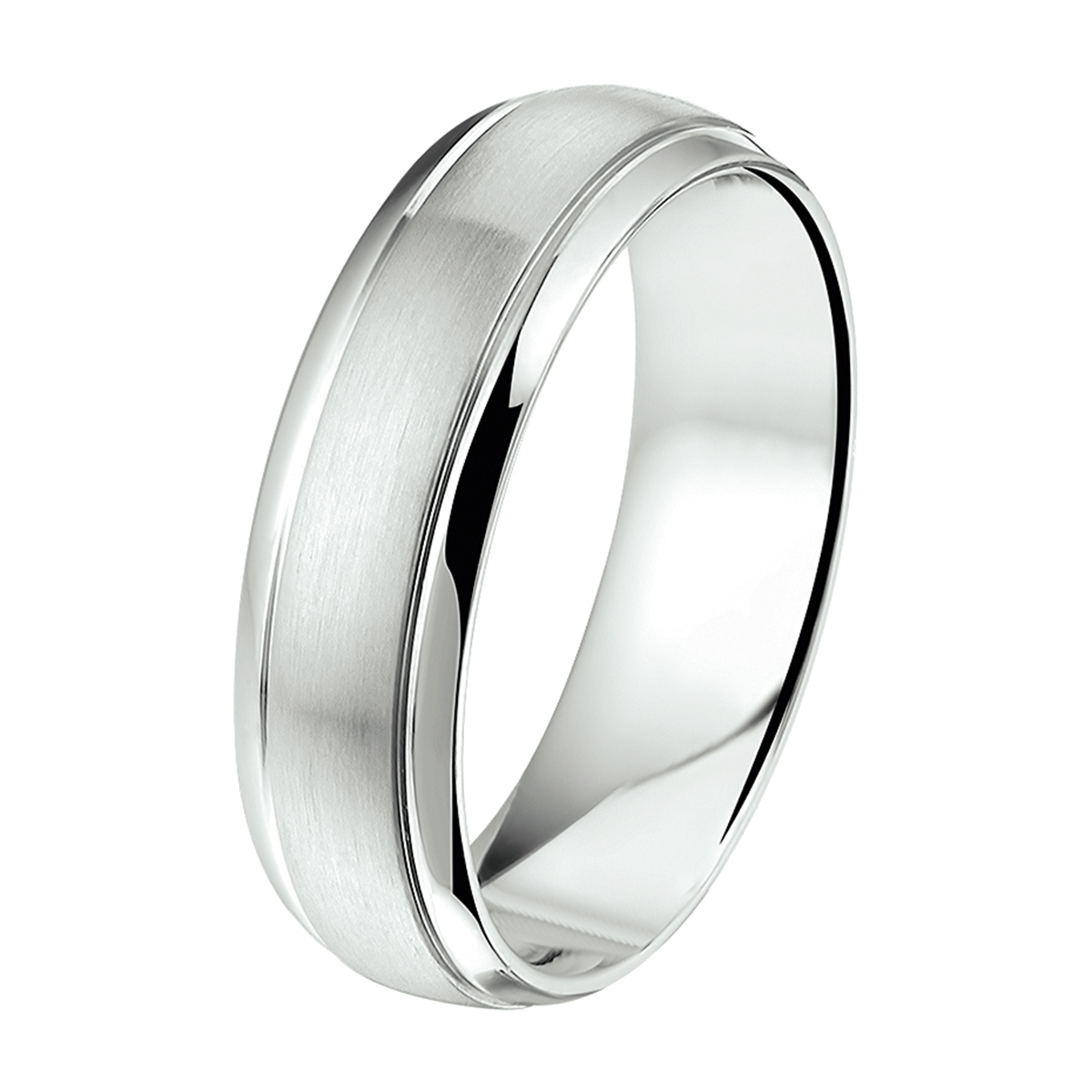 Edelstalen relatiering met een breedte van 6mm.