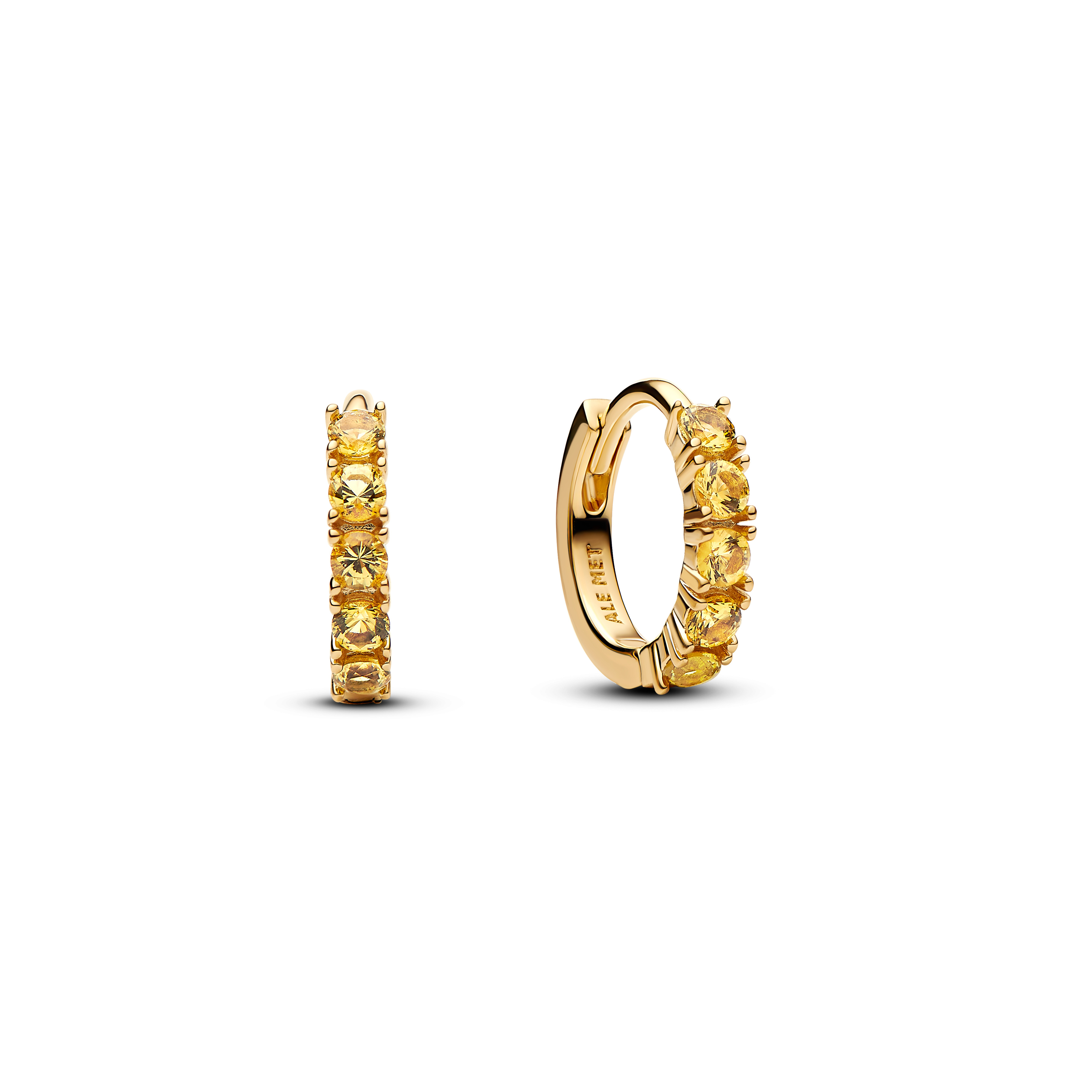 Pandora - Shine oorringen bezet met gele zirconia's - 263849C01