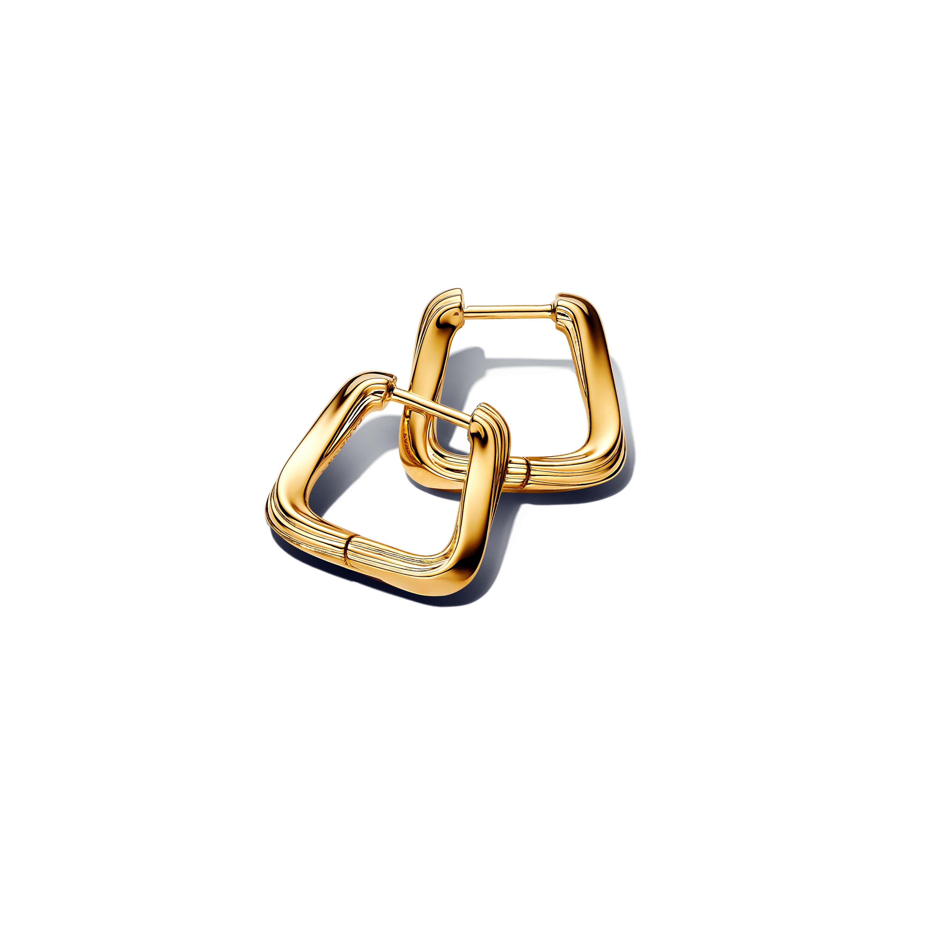 Pandora - Shine klapcreolen Twisted, verguld - 263875C00