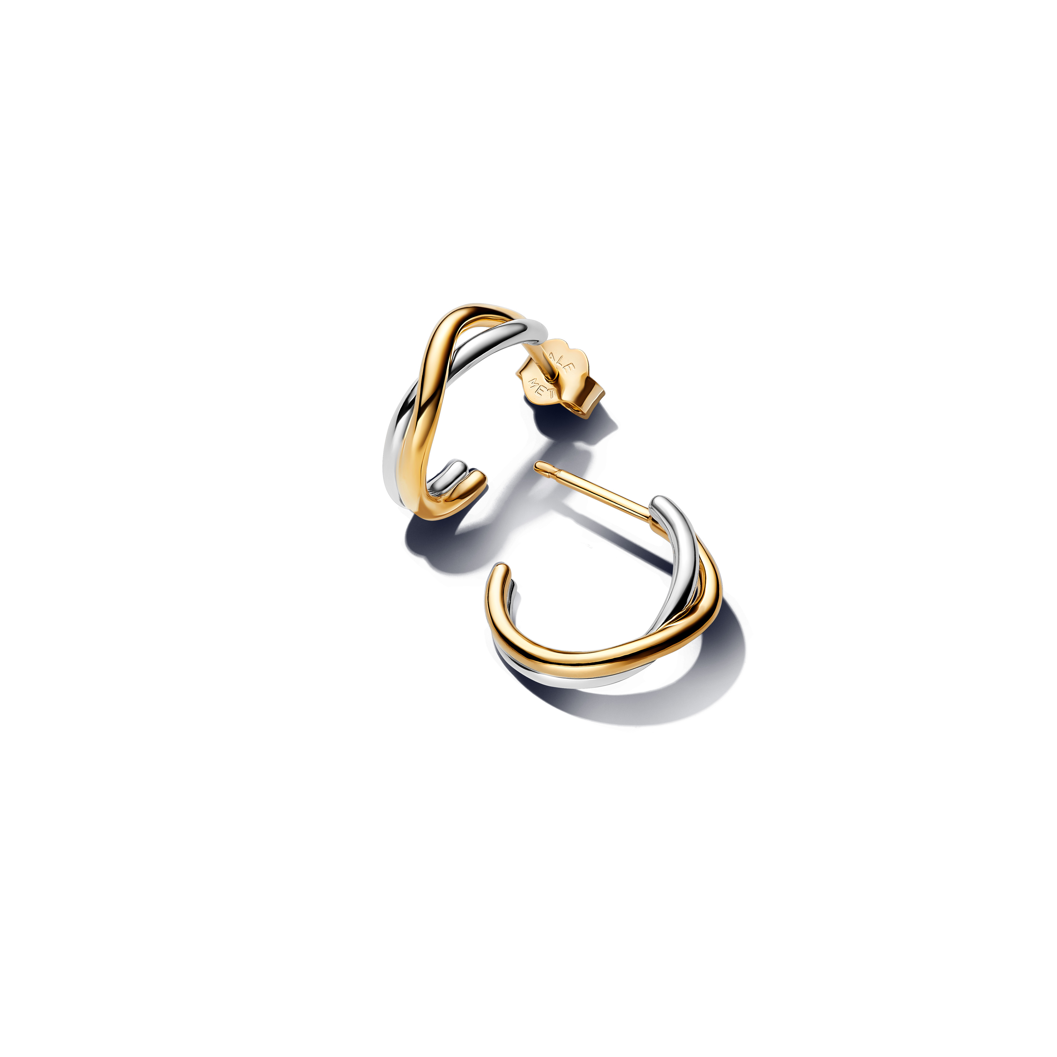 Pandora - Shine/zilveren oorstekers bicolor - 263880C00