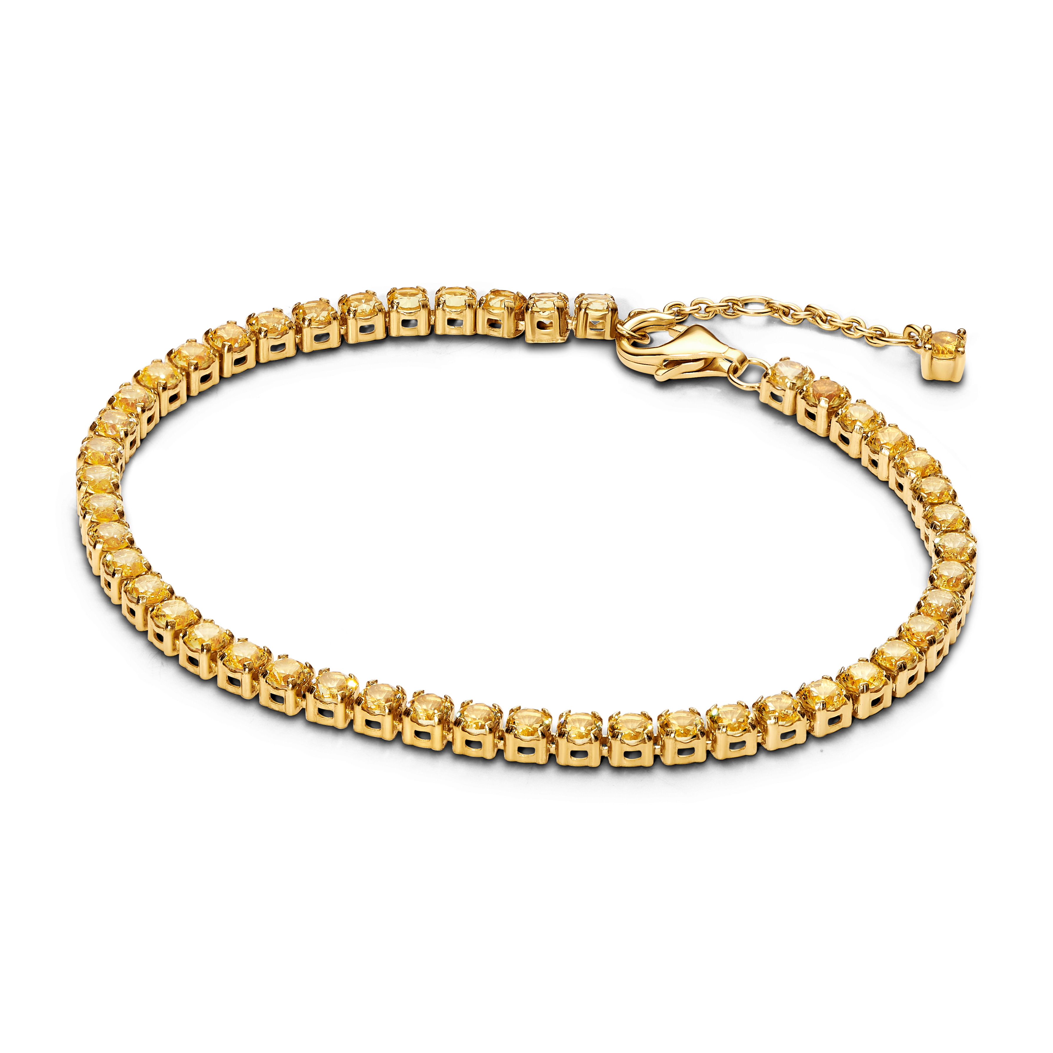 Pandora - Shine armband 18cm bezet met gele zirconia's - 561469C03-18