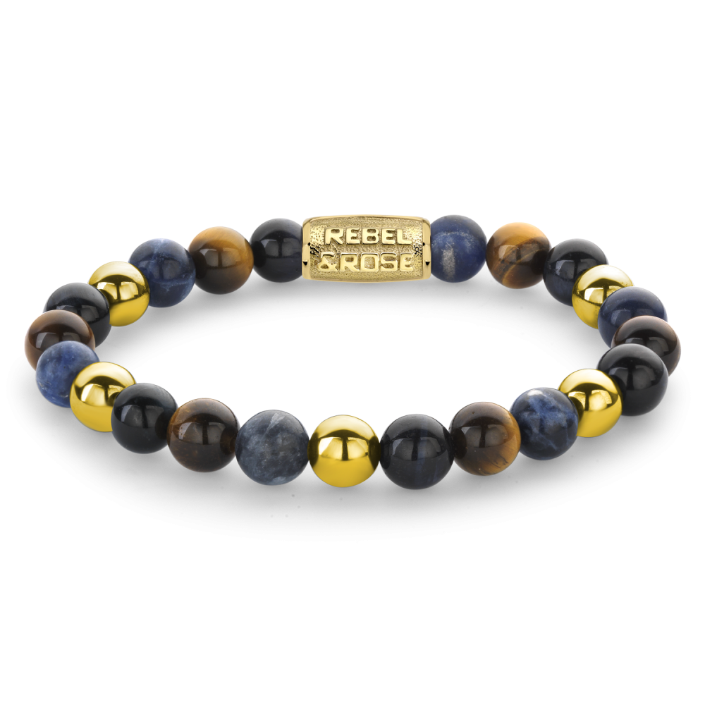 Natuurstenen armband van het merk Rebel & Rose. De armband heeft een hoogwaardige elastische stretch koord, 8mm rode Turkoois natuurstenen en RVS slotje