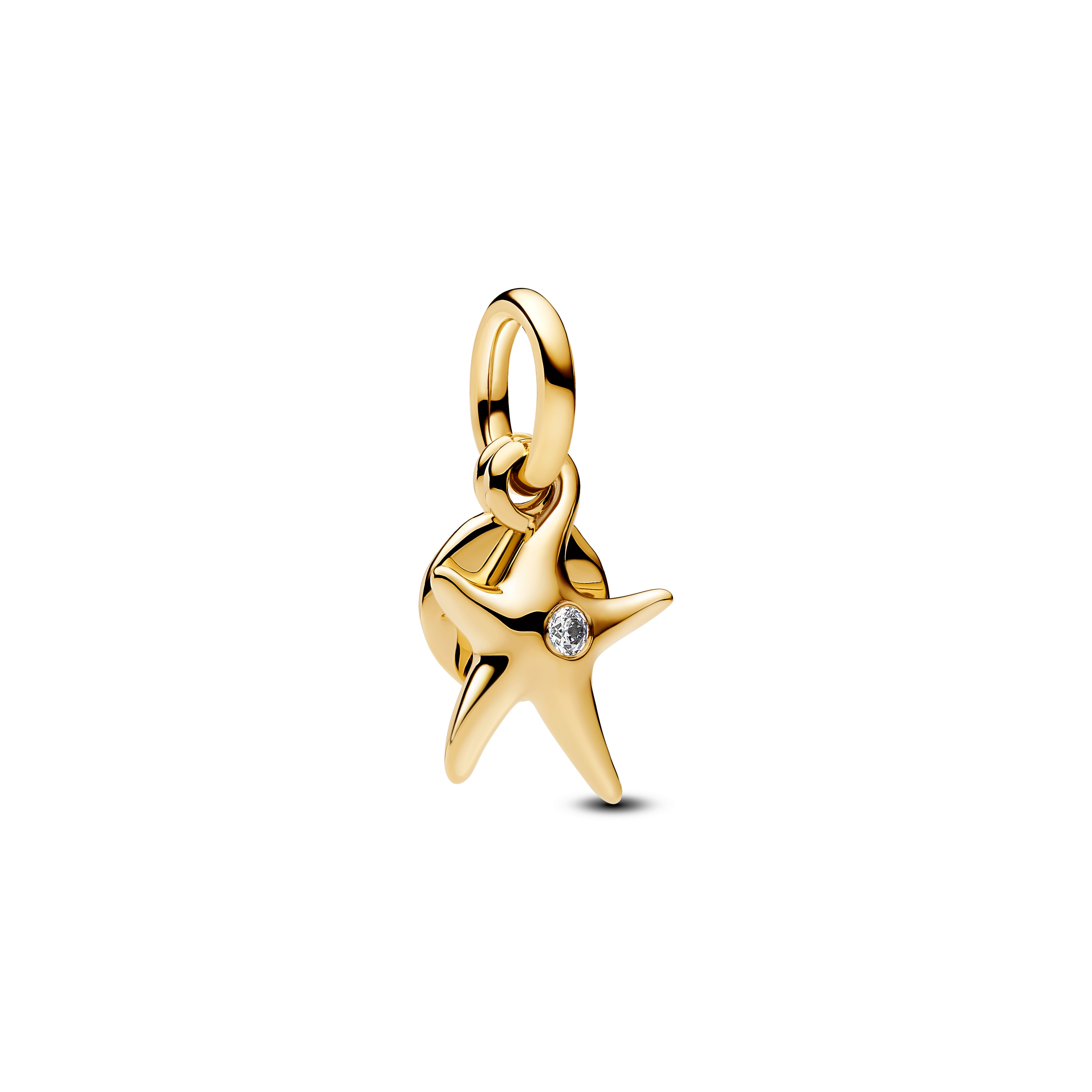 gold plated hanger zeester met zirkonia