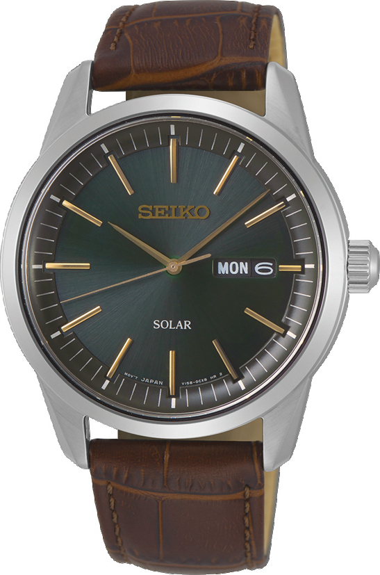 Dit herenhorloge is van het merk Seiko. Het is een analoog horloge gemaakt van leer. De diameter van de kast is 40 mm en de kast is 10 mm dik.
De verdere specificaties van het horloge zijn als volgt:
Glassoort: saffier glas
Bandbreedte: 20
Kastmateriaal: staal
Waterdichtheid: 10 ATM
Techniek: solar