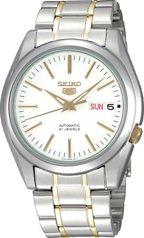 Dit is een herenhorloge van het merk Seiko. Het is een analoog horloge gemaakt van staal. De diameter van de kast is 38 mm en de kast is 10.5 mm dik.
De verdere specificaties van het horloge zijn als volgt:
Kastvorm: rond
Kastkleur: zilverkleurig
Kastmateriaal: staal
Bandbreedte: 18 mm
Bandlengte: 248 mm
Sluiting: vouwsluiting met drukker
Wijzerplaatkleur: wit
Glassoort: hardlex mineraal glas
Techniek: automaat