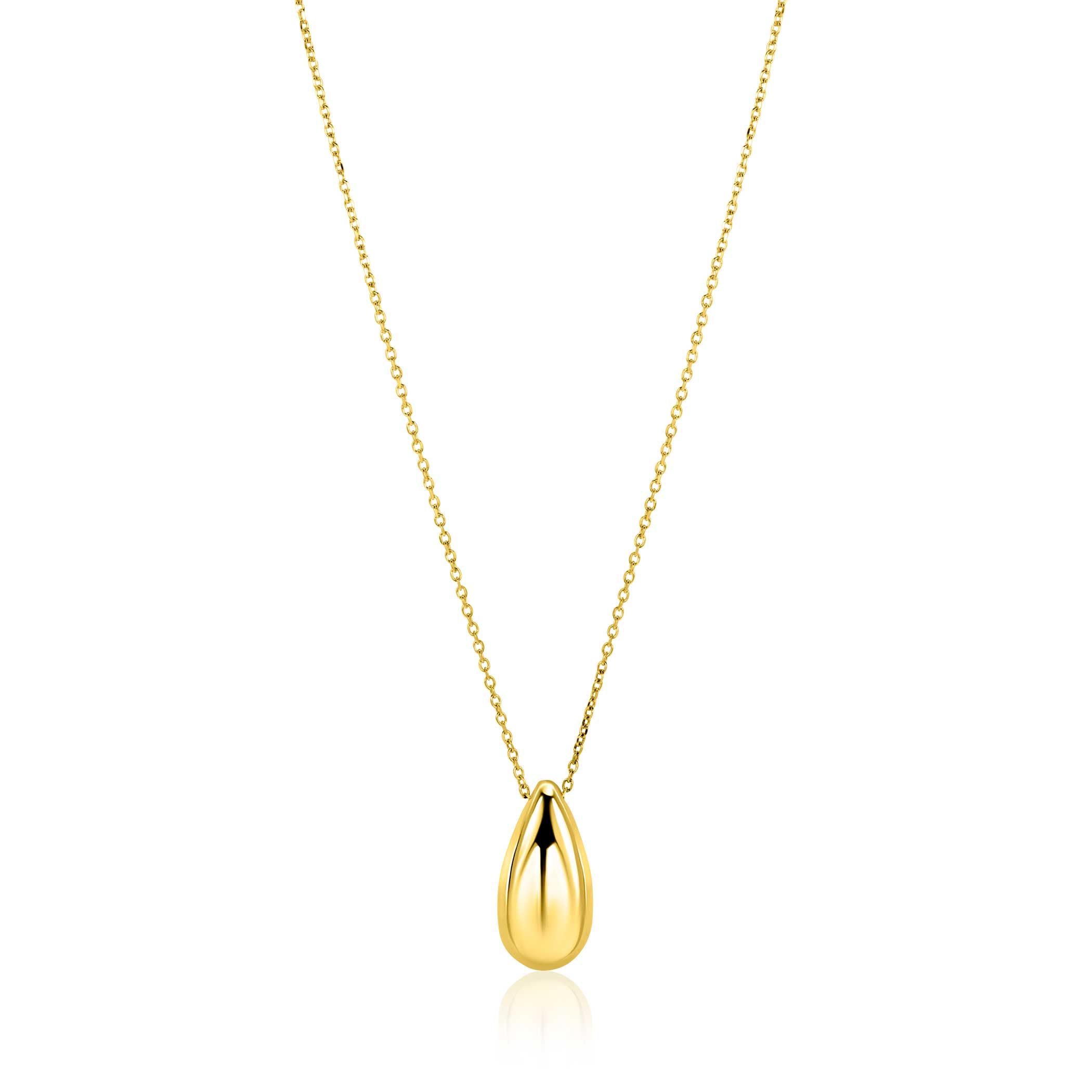 14 karaat verguld 925 zilveren collier van Zinzi