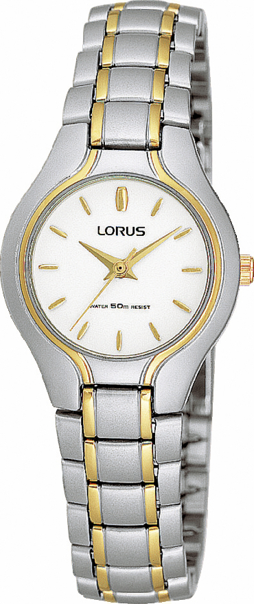 Dit is een dameshorloge van het merk Lorus. Het is een analoog horloge gemaakt van staal. De diameter van de kast is 24 mm mm en de kast is 8 mm mm dik.
De verdere specificaties van het horloge zijn als volgt:
Kastvorm: rond
Kastkleur: tweekleurig
Kastmateriaal: staal
Bandbreedte: 12 mm
Bandlengte: 214 mm
Sluiting: vouwsluiting
Wijzerplaatkleur: wit
Glassoort: hardlex mineraal glas
Waterdichtheid: 5 ATM
Techniek: quartz