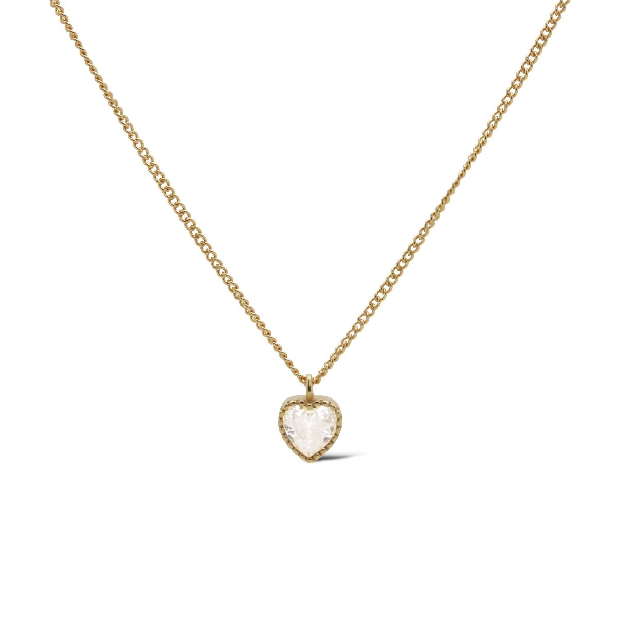 Karma Necklace LILY Heart Zirconia Goldplated