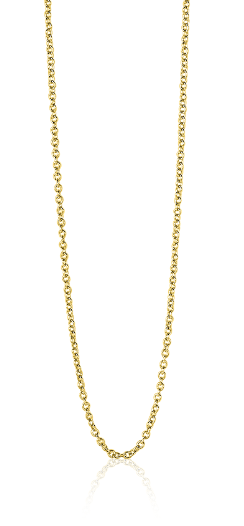 ZINZI zilveren anker ketting geel verguld. Kies zelf de lengte die bij je past: 42, 45, 60, 70, 80 of 90cm. ZILC-AG