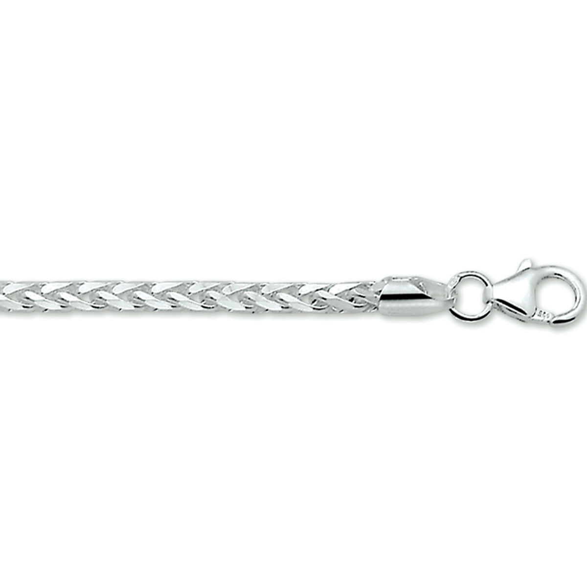 Zilveren collier van 45cm met een dikte van 2.1mm