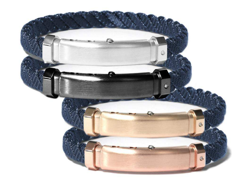 Blauw edelstaal goudkleurig slot, diamant
19 cm 