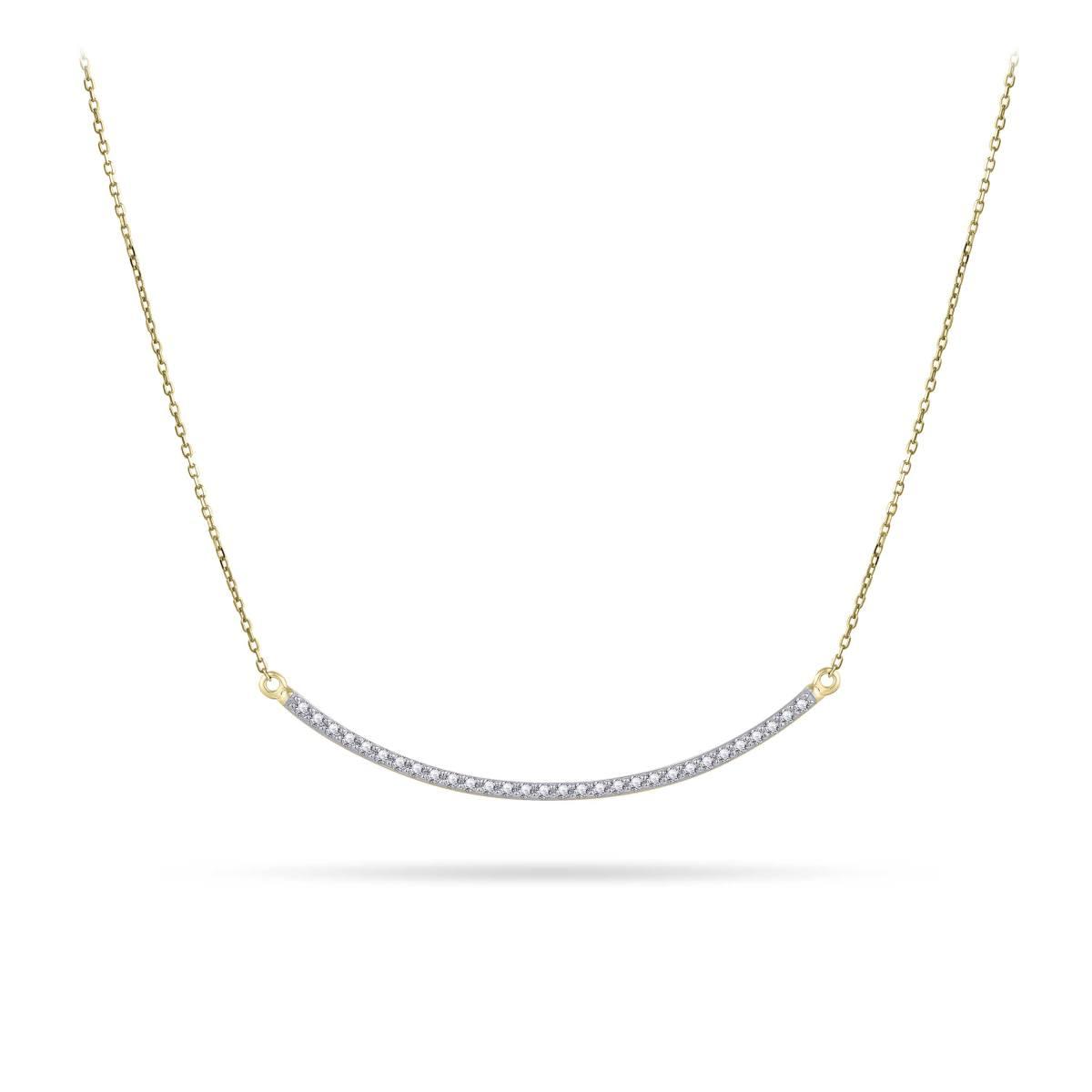 Gouden Collier met Zirkonia VGN006-38+4