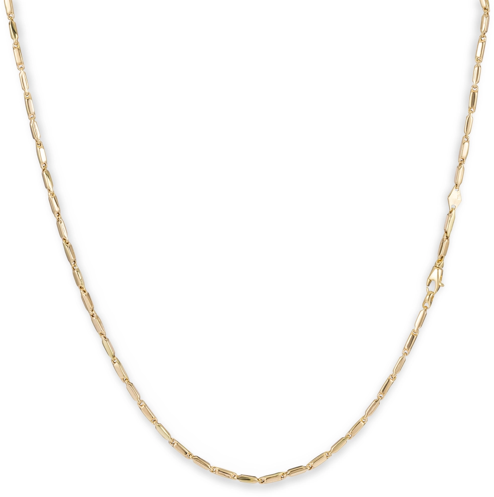 gouden Monzario collier, blokjes 2,2mm 45cm