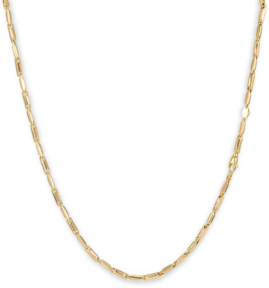 gouden Monzario collier, blokjes 2,8mm 45cm