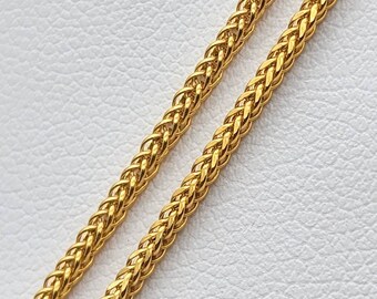 37253345119G 14k geelgoud vossestaart schakel armband 19cm lengte