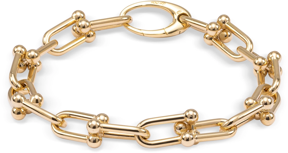 Prachtige 14 karaat geelgouden schakelarmband. De lengte van de armband is 20 cm. 

Referentienummer: 1491AGEEL