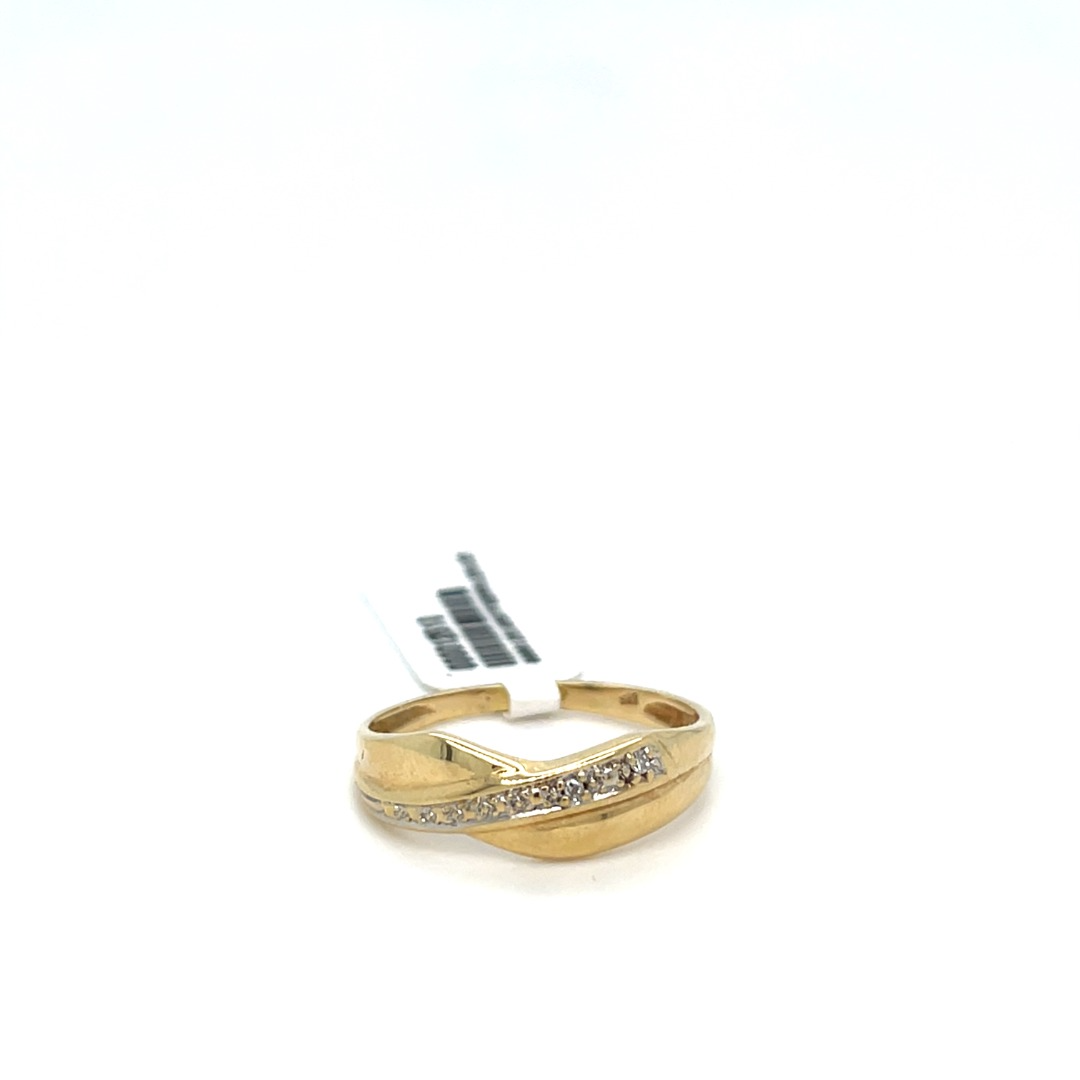 occasion 14 karaat gouden ring met zirkonia