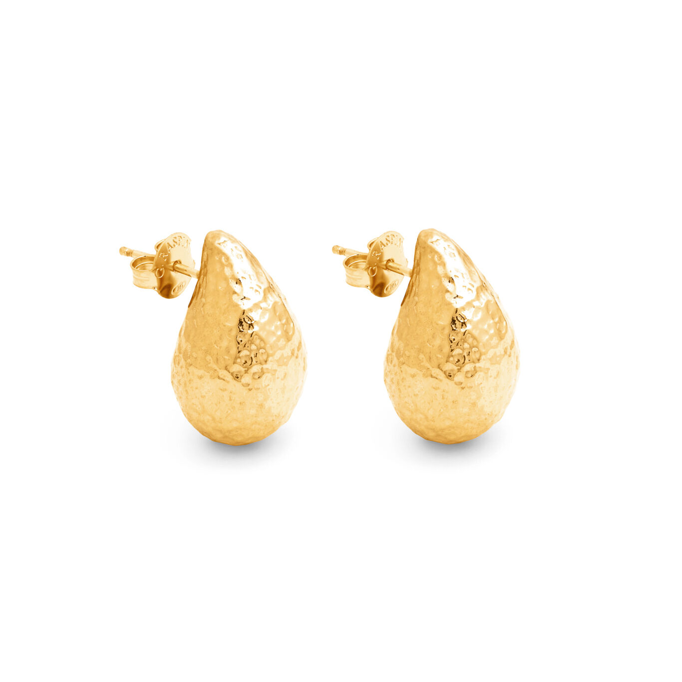18 k Gold-plated sterling silver
Single earring weight 3.5 gr
Length 2.6 cm
Push back closure
Handmade in Italy