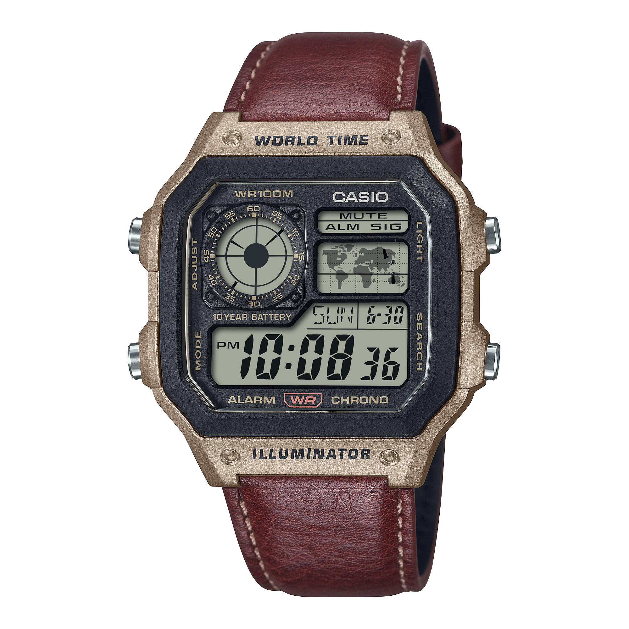 Casio Digitaal Lederen band