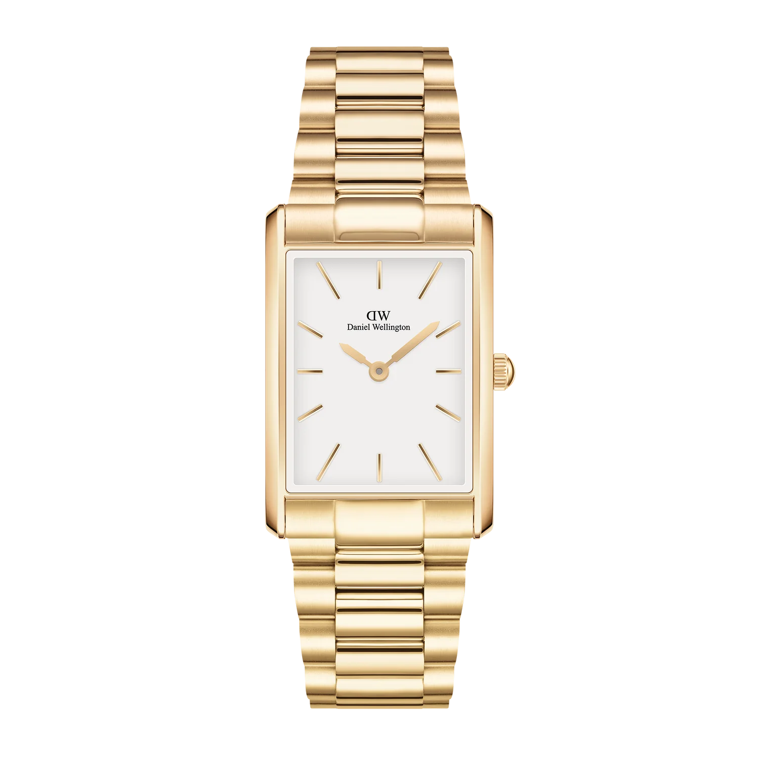 De Daniel Wellington horloge Bound staal goud (modelnummer DW00100703) is een elegante polshorloge. Met een 36 mm rechthoekige kast van goudkleurig roestvrij staal en mineraal glas. De analoge wijzerplaat met streepjesindex en een stalen band van 18 mm maken het tijdloos. Niet waterdicht; ideaal voor dagelijks gebruik, maar vermijd watercontact. Nieuwstaat.
