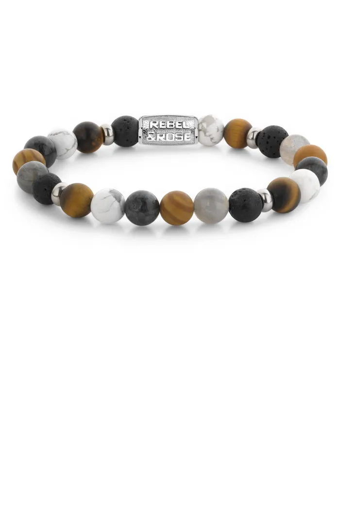 Rebel and Rose Mountain Cliff Armband 8mm 19cm rr-80120-s-l