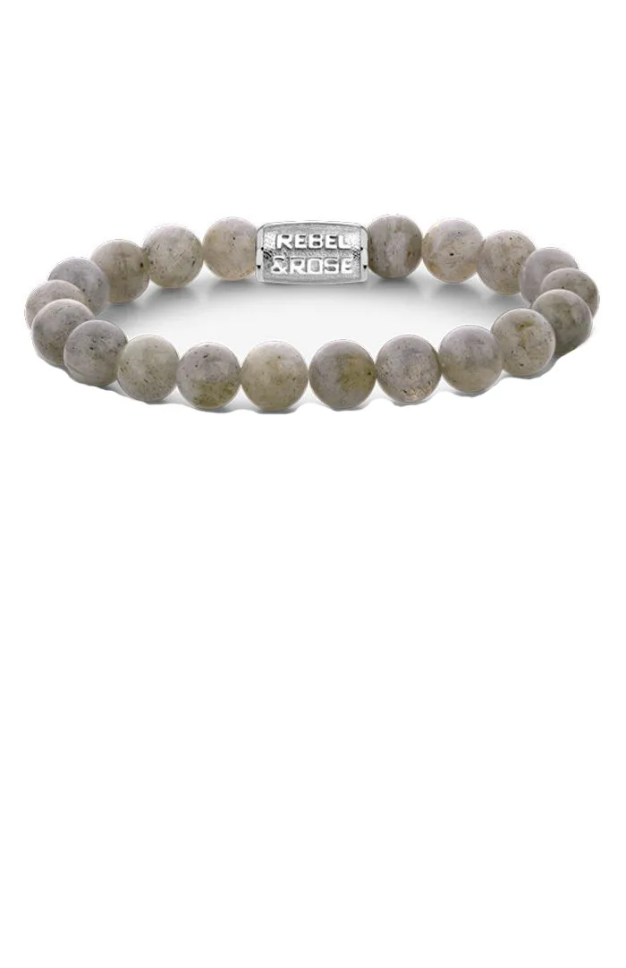 Rebel and Rose Labradorite Shield RR-80122-S-L Armband 8mm 19cm
