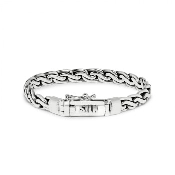 Zilveren Silk armband grove schakel. 21 cm