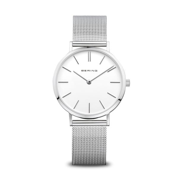 Dit Bering horloge heeft een prachtige klassieke uitstraling. Het horloge is gemaakt van edelstaal en wordt gedragen door dames.