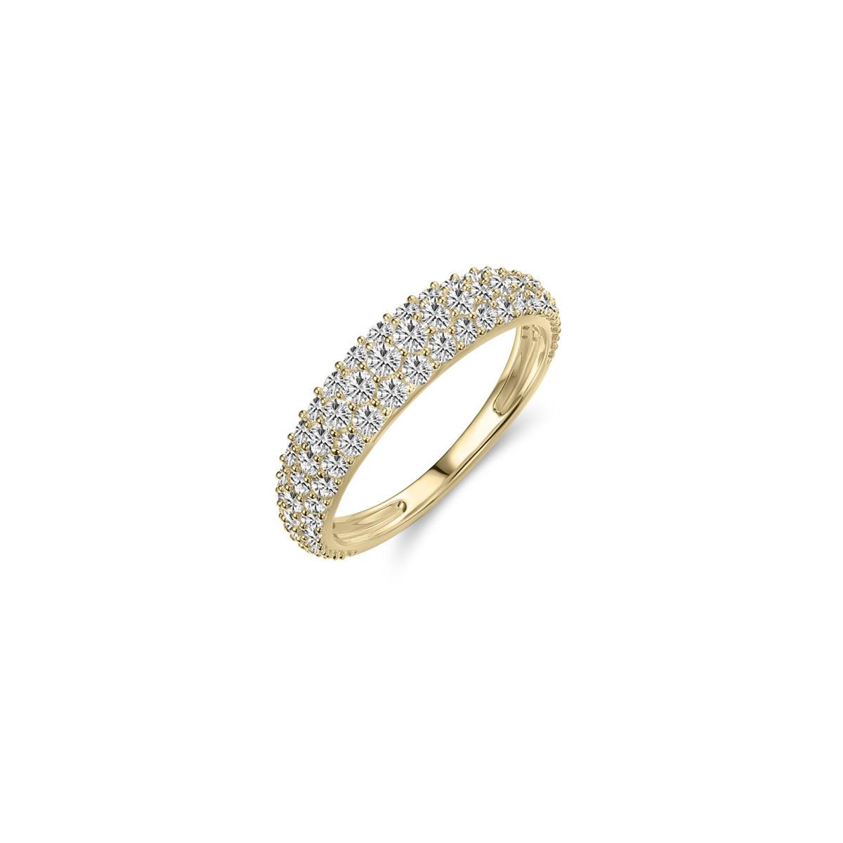 GISSER Gold Ring pave zirk.
