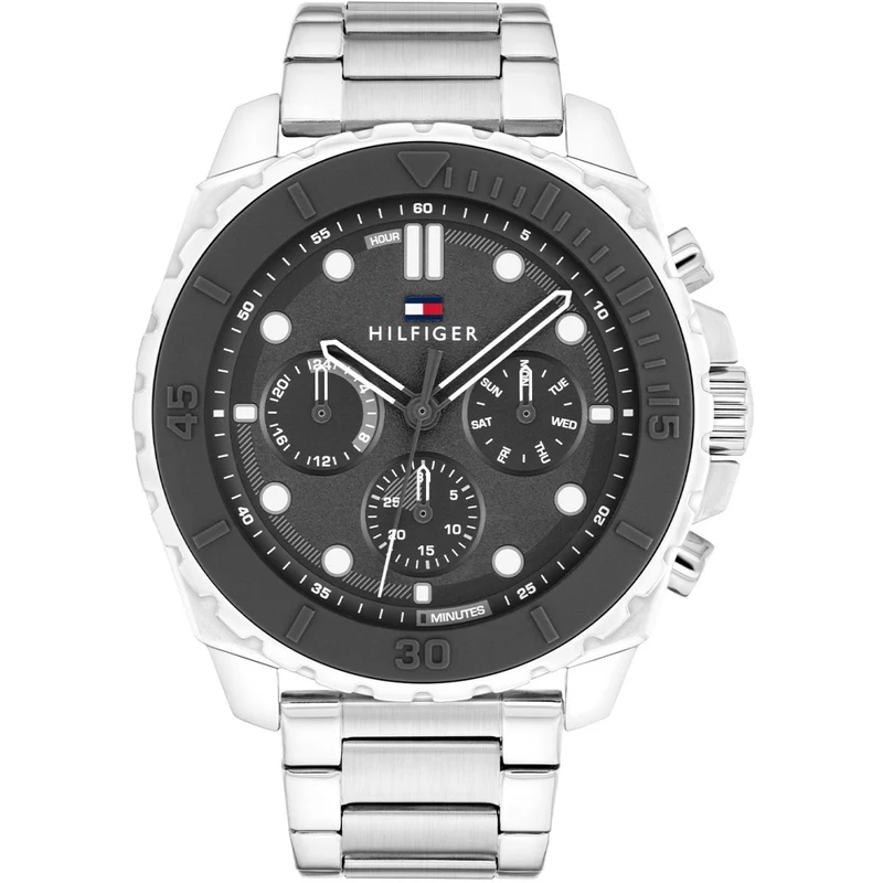 Tommy Hilfiger horloge  Morgan staal/grijs 48mm | TH1710689