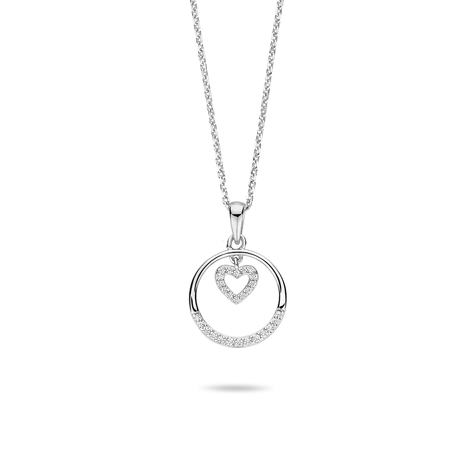 Zilveren hanger plus collier