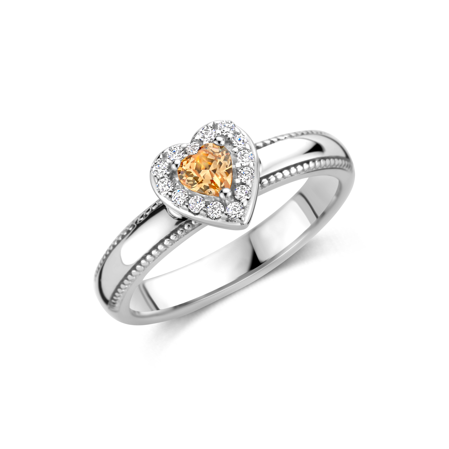 De Rosa Di Luca ring, modelnummer 62917658, is een prachtige zilveren ring bezet met fonkelende champagne zirkonia stenen. Deze elegante ring in maat 58 valt onder de categorie 'Sieraden' en is perfect te combineren met zowel alledaagse als formele outfits. Draag hem alleen of stapel met andere ringen voor een unieke look.