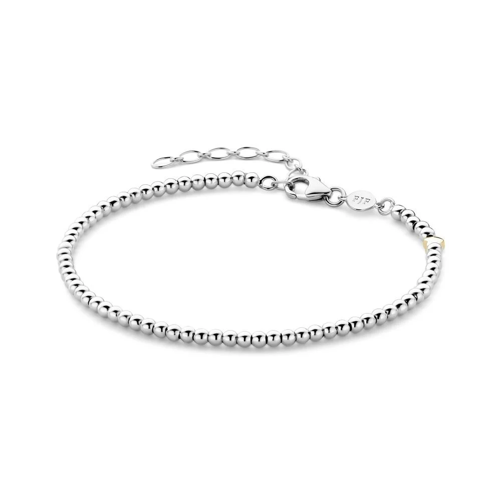 Zilveren bolletjes armband
